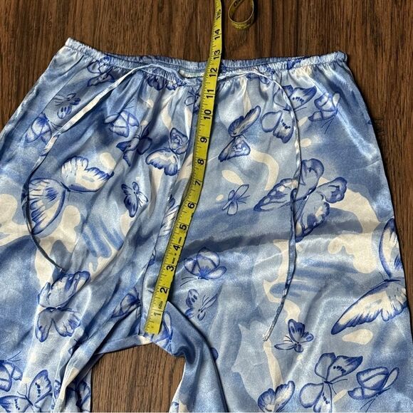 Shut Eye Blue Floral Butterfly Print Pajama Pants Size Large - Picture 10 of 10